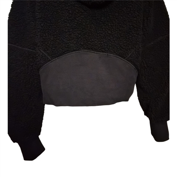Lululemon Jacket Scuba Oversize Sherpa Wool Fleece Hoodie Black 1/2 Zip sz M / L - Picture 9 of 13